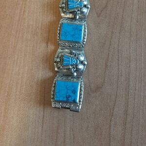 Vintage Silver Turquoise Bracelet